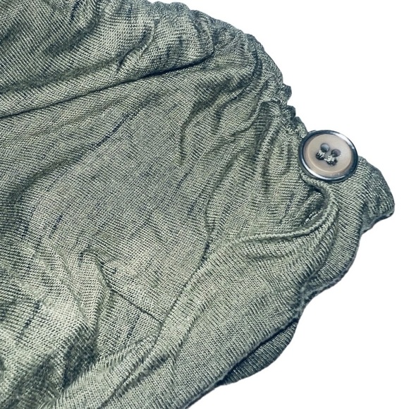 Speechless Y2K Green Black Attached Cami Short Sleeve Ruched Top Women’s Medium - Picture 4 of 7